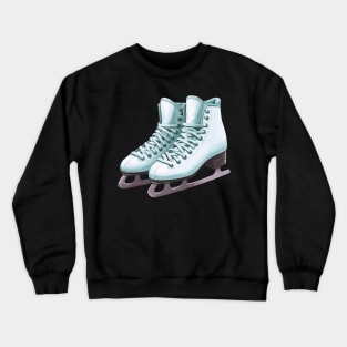 Sky Blue Ice Skating Boots Crewneck Sweatshirt